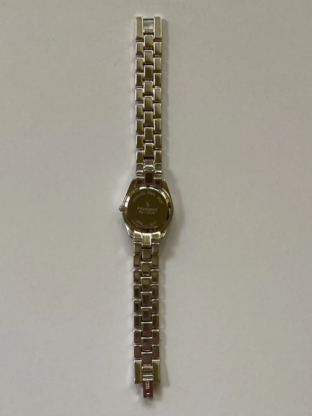 Peugeot 1/10 ct tw Diamond Bezel Panther Link Watch/Silver Tone/Black Dial/NEW!
